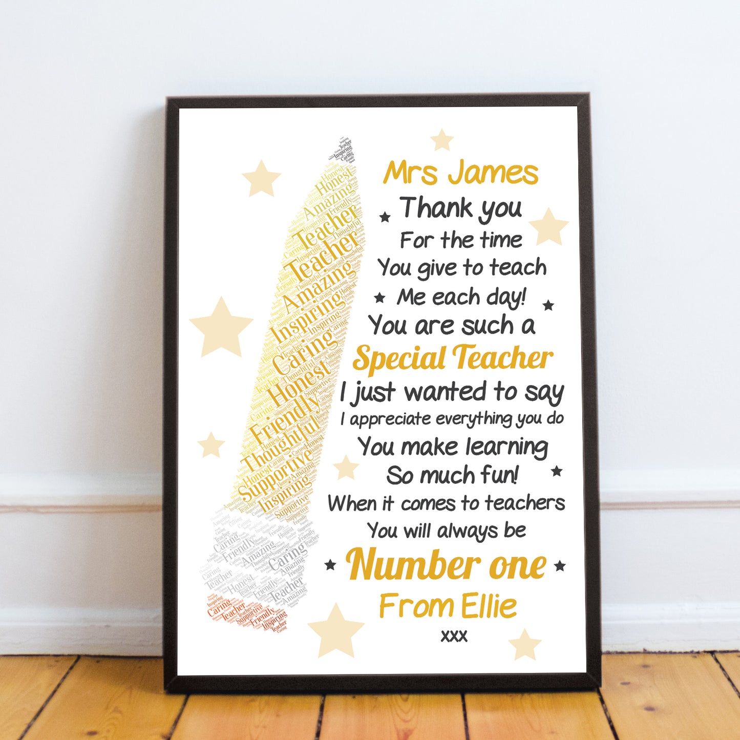 THANKYOU TEACHER GIFT Personalised Print Gift Teaching Assistant