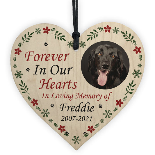 Memorial Plaque For Dog Pet Wooden Heart Personalised Decoration