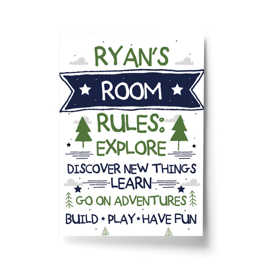 Personalised Boys Bedroom Sign Boys Bedroom Decor Wall Art Gift