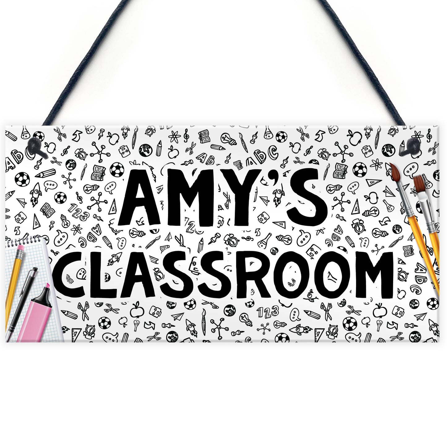 Hanging Classroom Sign Personalised Gift For Daughter Teacher