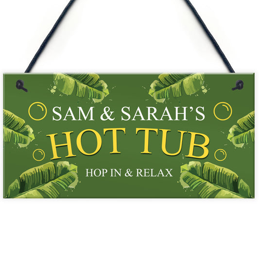 Hanging Hot Tub Sign For Garden Shed Personalised Summerhouse
