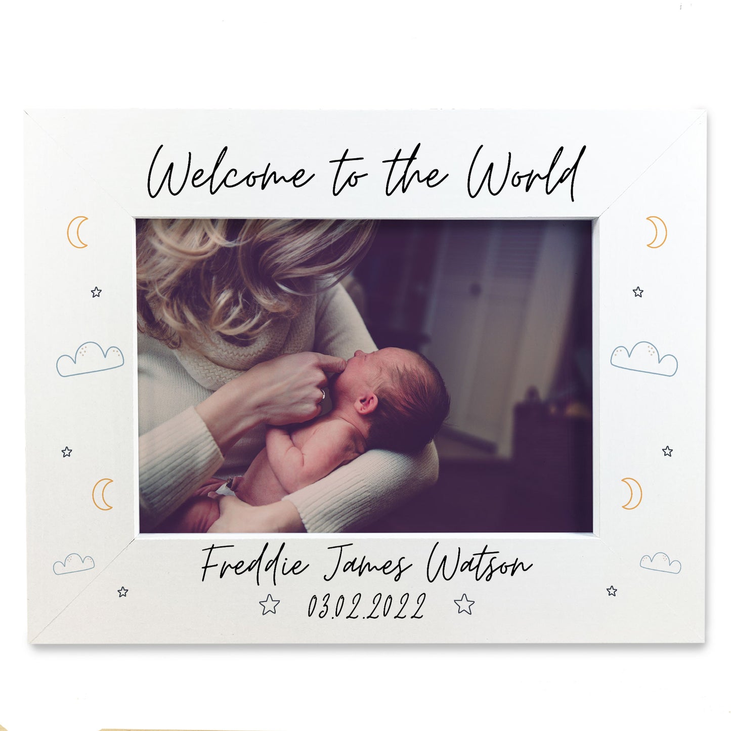 Welcome To The World Personalised Baby Photo Frame New Baby Gift