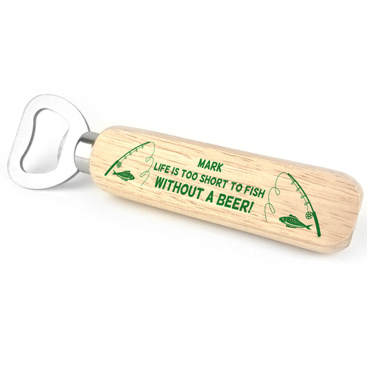 Personalised Fishing Gift Bottle Opener Fishing Lover Birthday