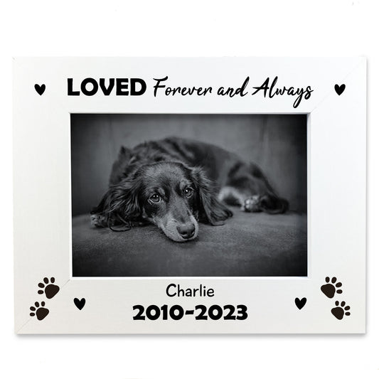 LOVED Forever And Always Personalised Memorial Photo Frame