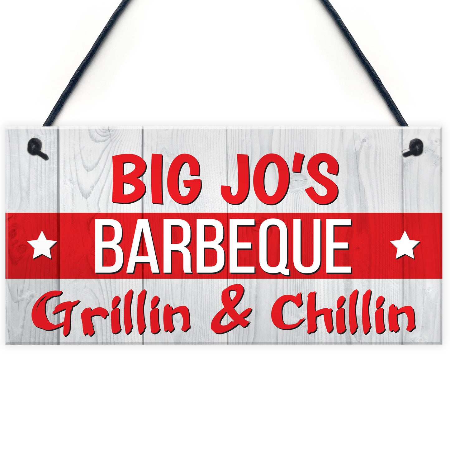 Personalised Barbecue BBQ Grill Patio Garden Gift Hanging Plaque