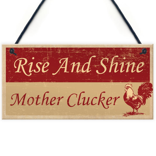 Funny Chicken Sign For Coop Hen House Garden Summerhouse Sign