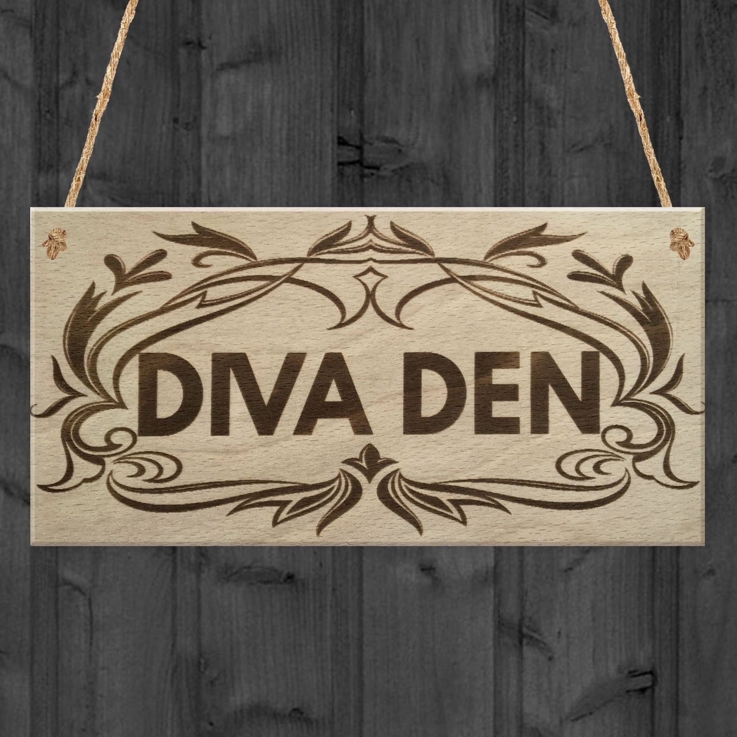 Diva Den Garden Woman Cave Shed Mum Sister Gift Hanging Plaque