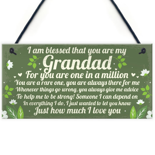 Gifts For GRANDAD Birthday Christmas Plaque Grandad Gifts