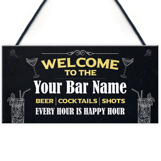 Bar Signs And Plaques Personalised Home Bar Sign Man Cave Sign