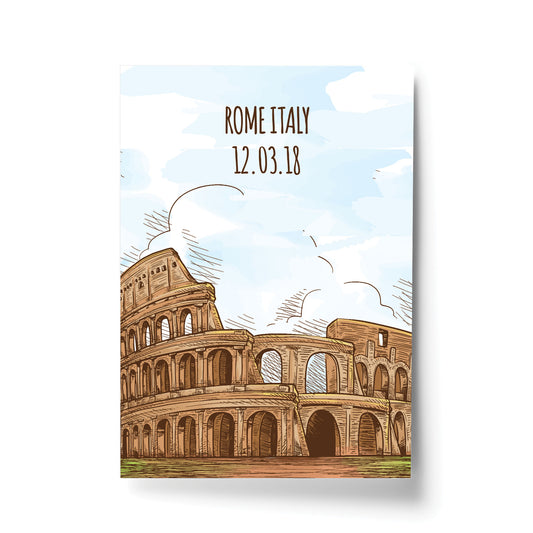 Rome Colosseum A4 Print Travel Gift Personalised Gift