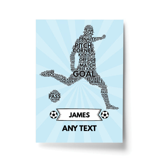 Football Bedroom Sign Personalised Football Print Boys Bedroom