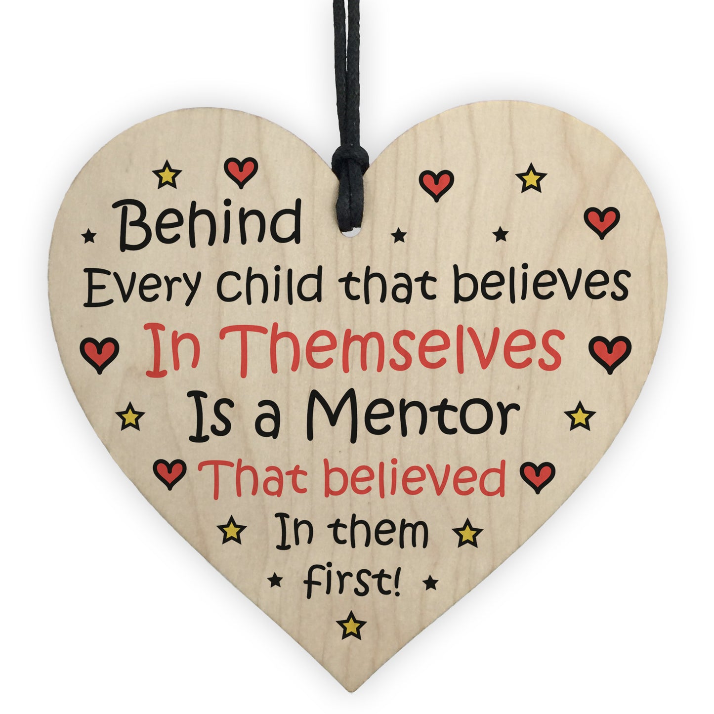 MENTOR Gift Heart Hanging SignThank You Friend Teacher Gift