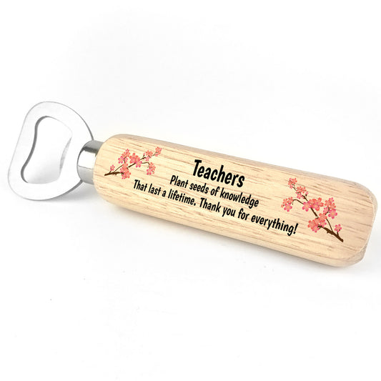 Thank You Gift For Teacher Teaching Assistant Wood Bottle Opener