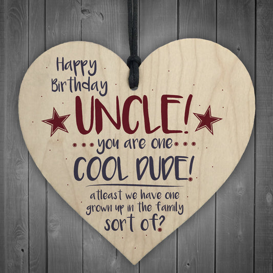 Cool Funny Happy Birthday Heart Uncle Gifts For Him Man Family