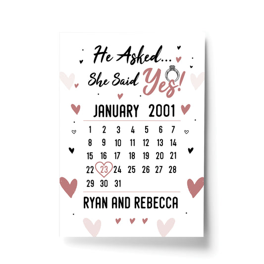 Engagement Present Print Engagement Gift Personalised Gift
