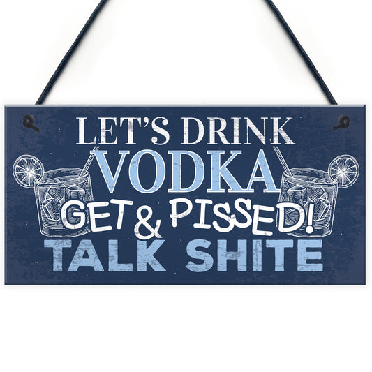 Funny Vodka Sign Man Cave Home Bar Pub Plaque Alcohol Gifts