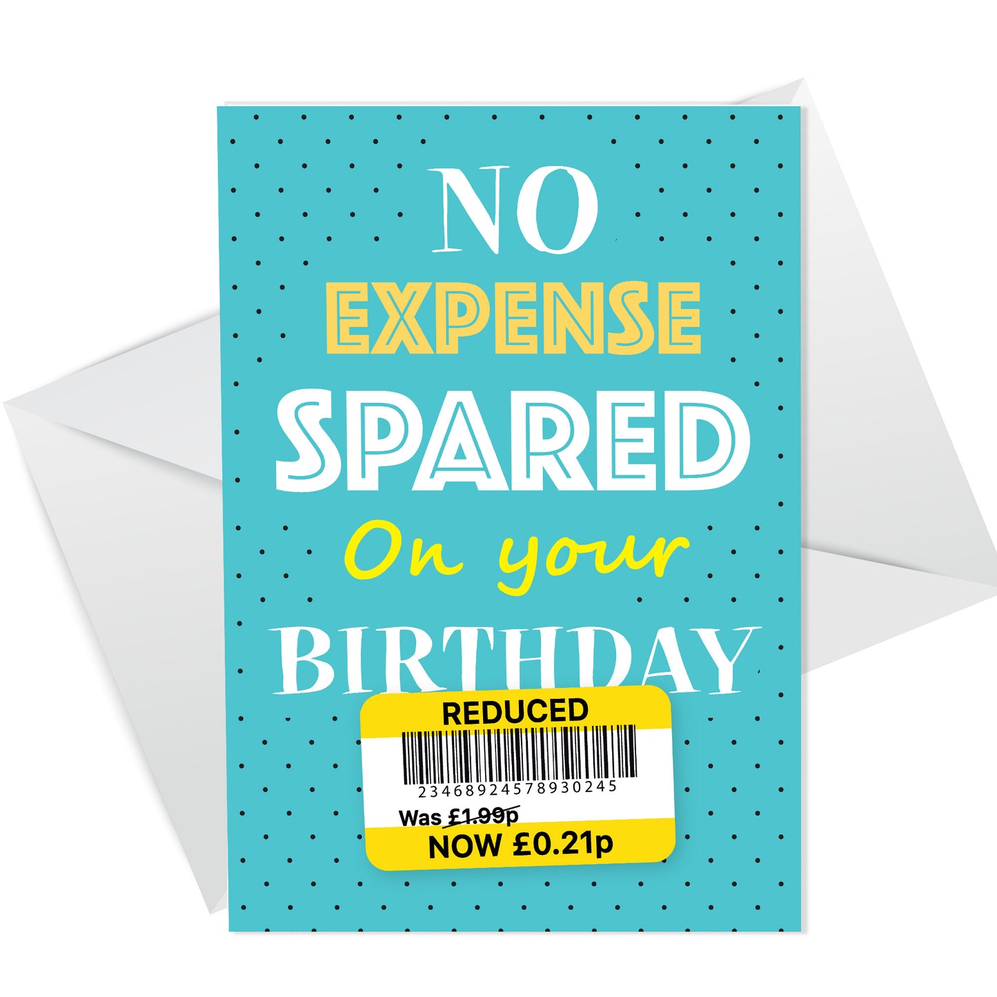 Reduced Sticker Funny Birthday Card For Husband Wife Brother