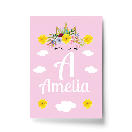 Personalised Girls Bedroom Print Pink Theme Nursery Decor Gift