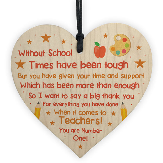 Teacher Thank You Poem Gift Lockdown Quarantine Gift Heart