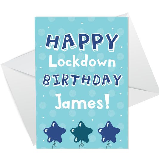 Personalised Happy Lockdown Birthday Card For Him Dad Uncle