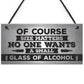 Size Matters Funny Alcohol Bar Pub Man Cave Hanging Plaque