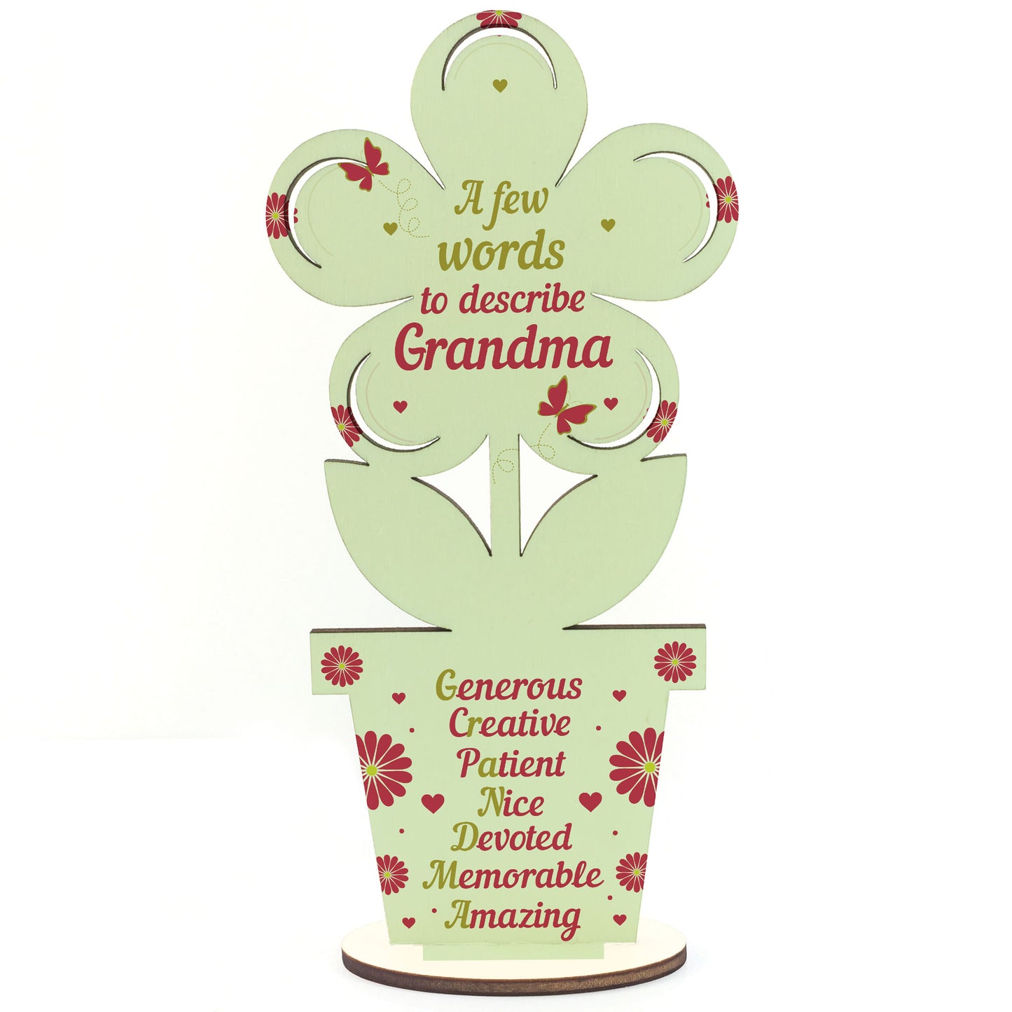 Mothers Day Gift Wood Flower Grandma Birthday Gift Thank You