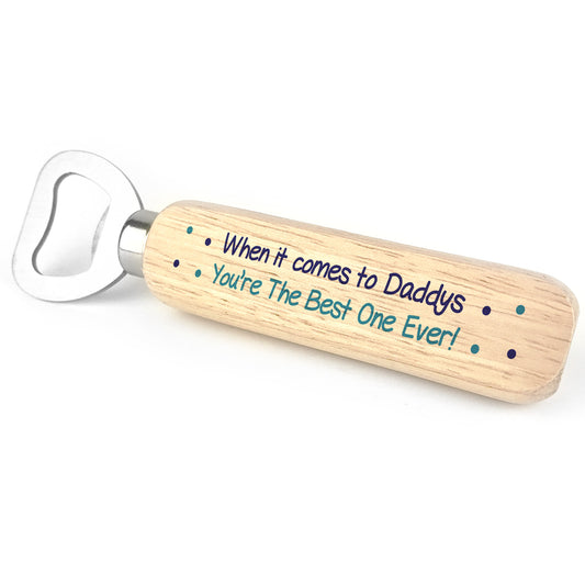 Fathers Day Gifts For Dad Daddy Wood Bottle Opener Birthday Gift