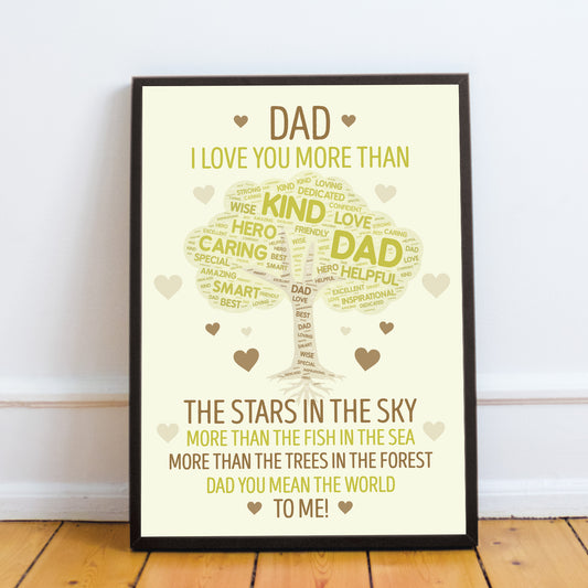 Fathers Day Gifts For Dad Framed Print Dad Birthday Gift Son