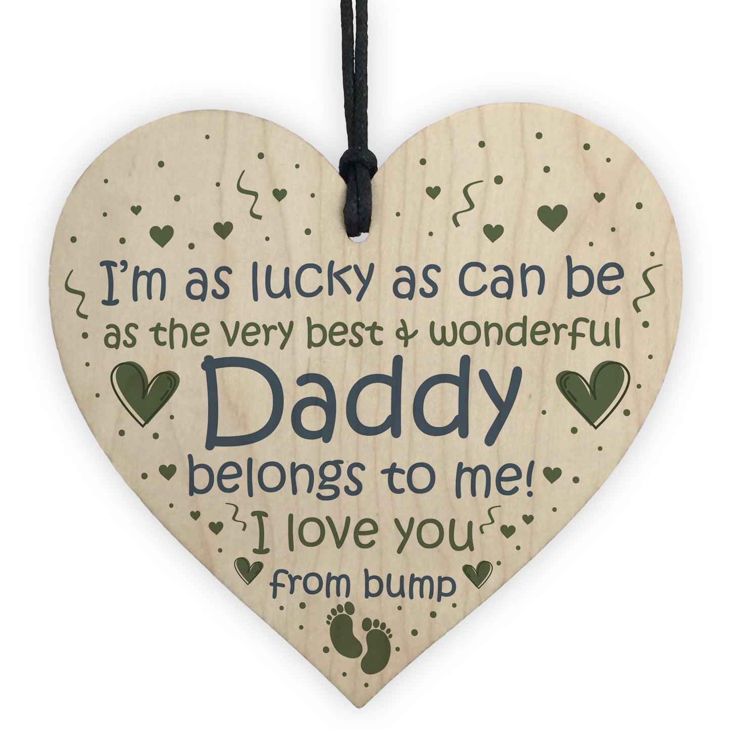 Daddy To Be Gifts Wooden Heart Fathers Day Gift From Bump Gifts