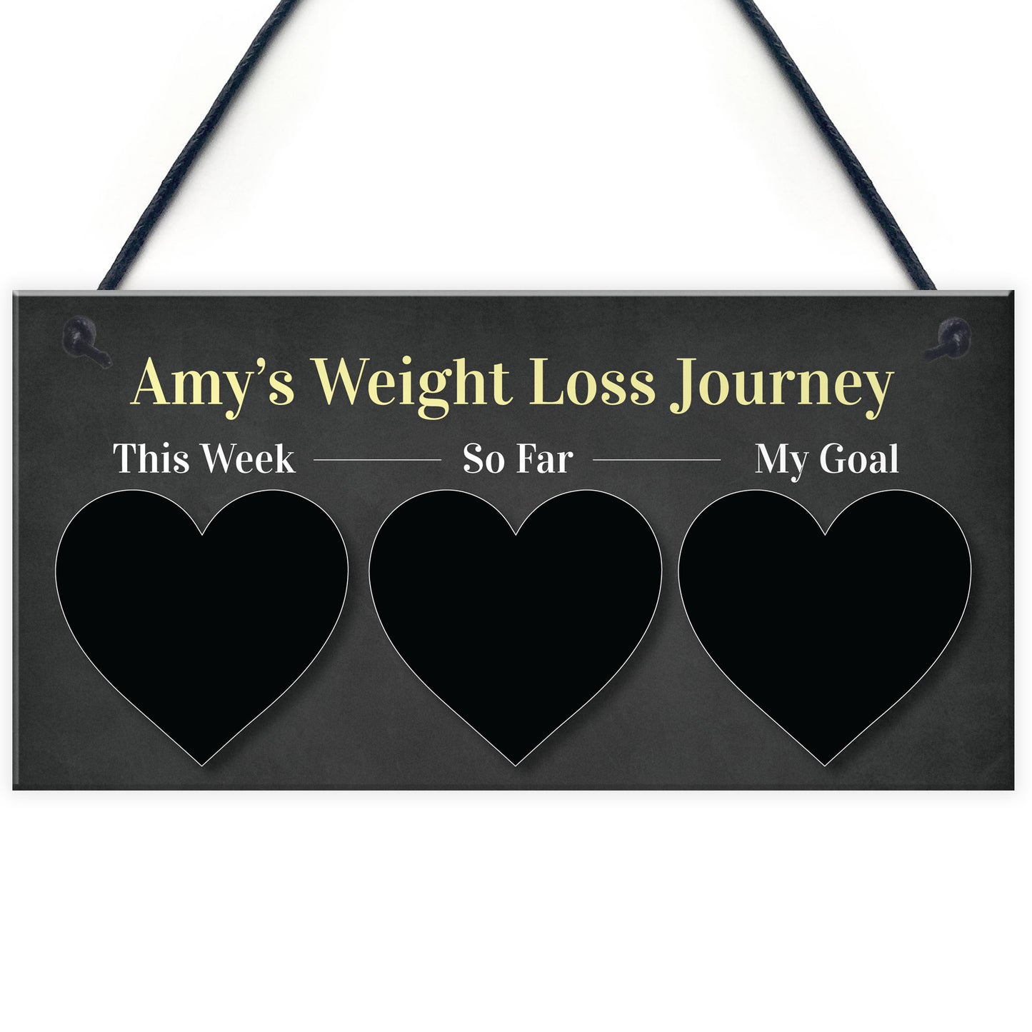 Weight Loss Tracker PERSONALISED Sign Track Your Journey Gift