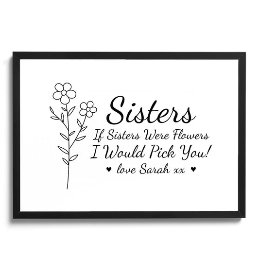 Special Gift For Sister Personalised Sister Framed Print