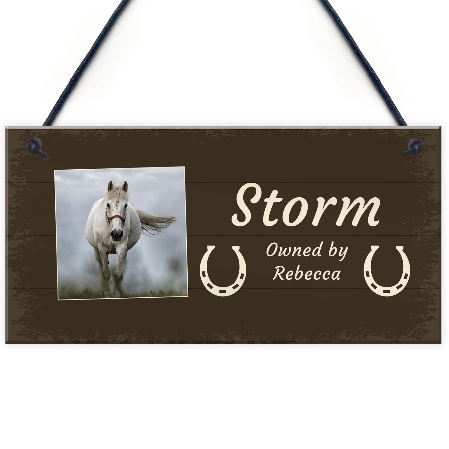 PERSONALISED Horse Lover Gift Hanging Stable Sign Home Decor