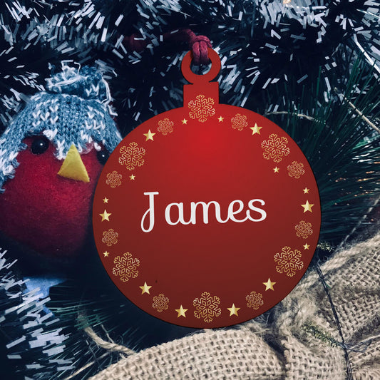 1st First Christmas Bauble Personalised Babys 1st Christmas