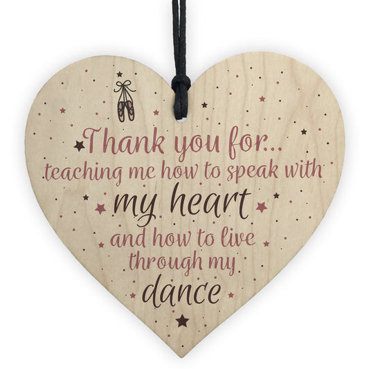 Thank You Gift Gymnastics Gymnast Dance Teacher Coach Heart