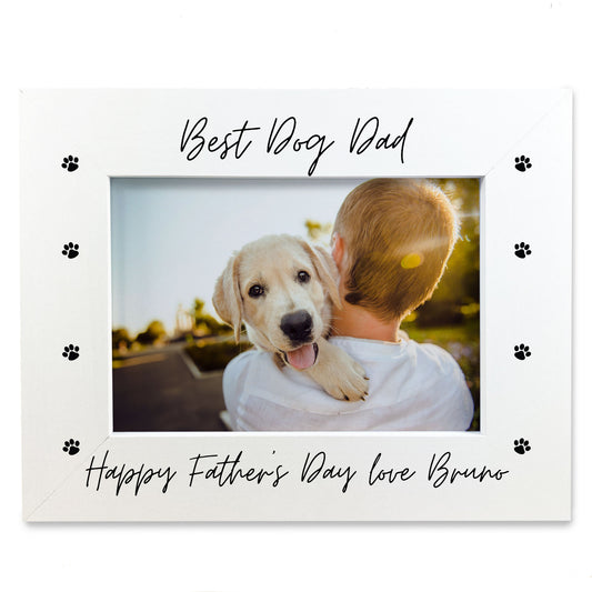 Personalised Fathers Day Gift From Dog 7x5 Dad Photo Frame Dog