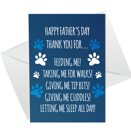Funny Card For Dad From Dog Fathers Day Card Joke Card