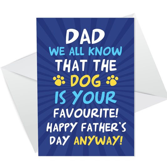 Funny Fathers Day Card From Daughter Son Dog Novelty Joke