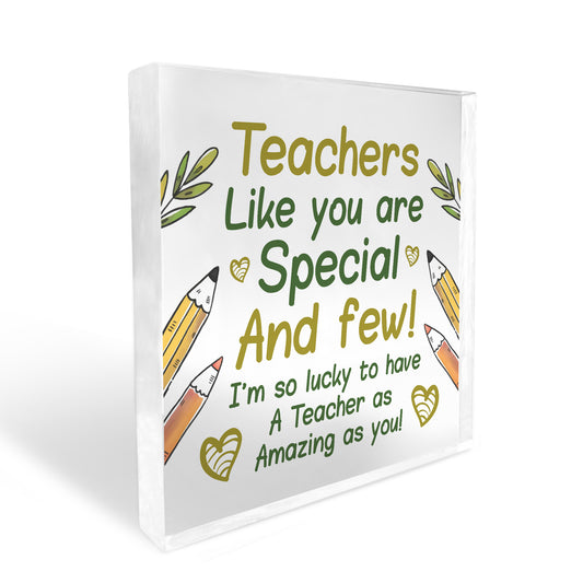 Teacher Gifts Acrylic Block Thank You Gift For Teacher Leaving