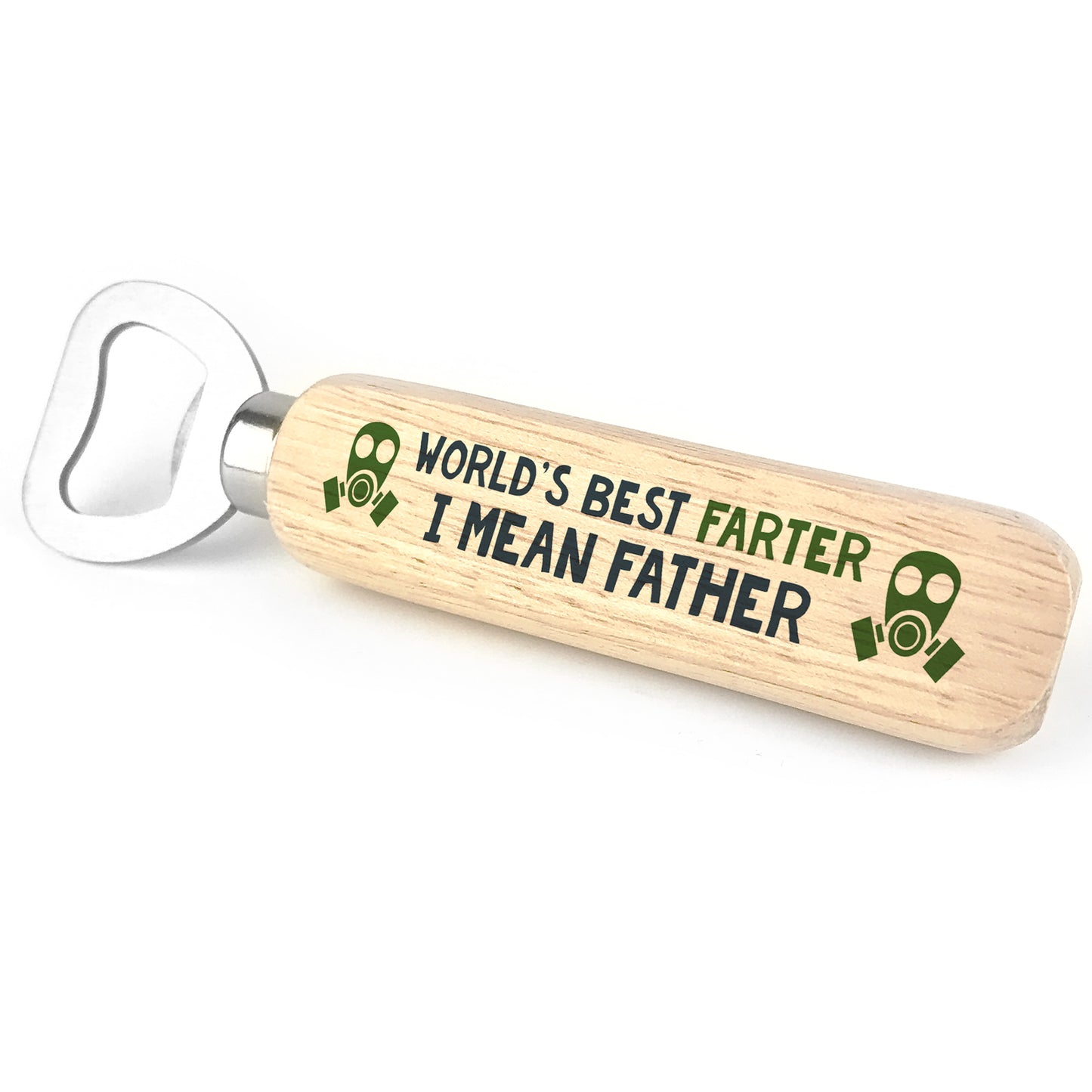 Novelty Fathers Day Gift For Dad Funny Quote Wood Bottle Opener