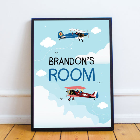 PERSONALISED Nursery Print Framed Boys Nursery Decor Wall Art