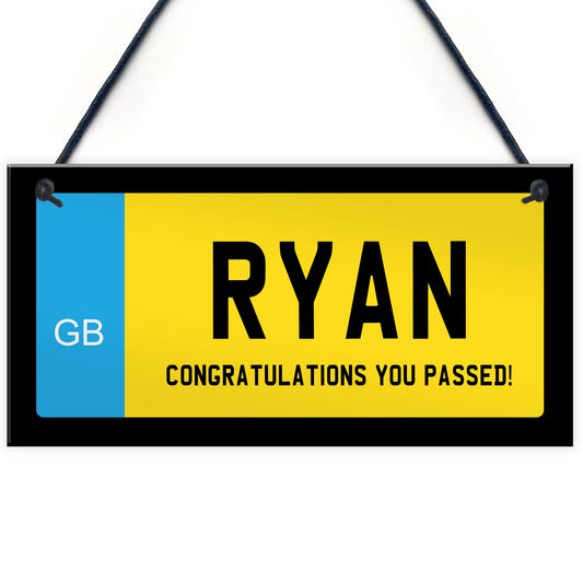 Number Plate Plaque Personalised Congratulations You Passed