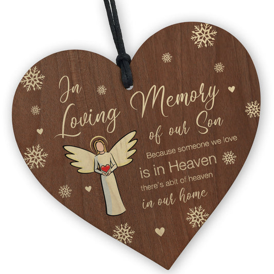 In Loving Memory of Son Memorial Bauble Ornaments Remembrance