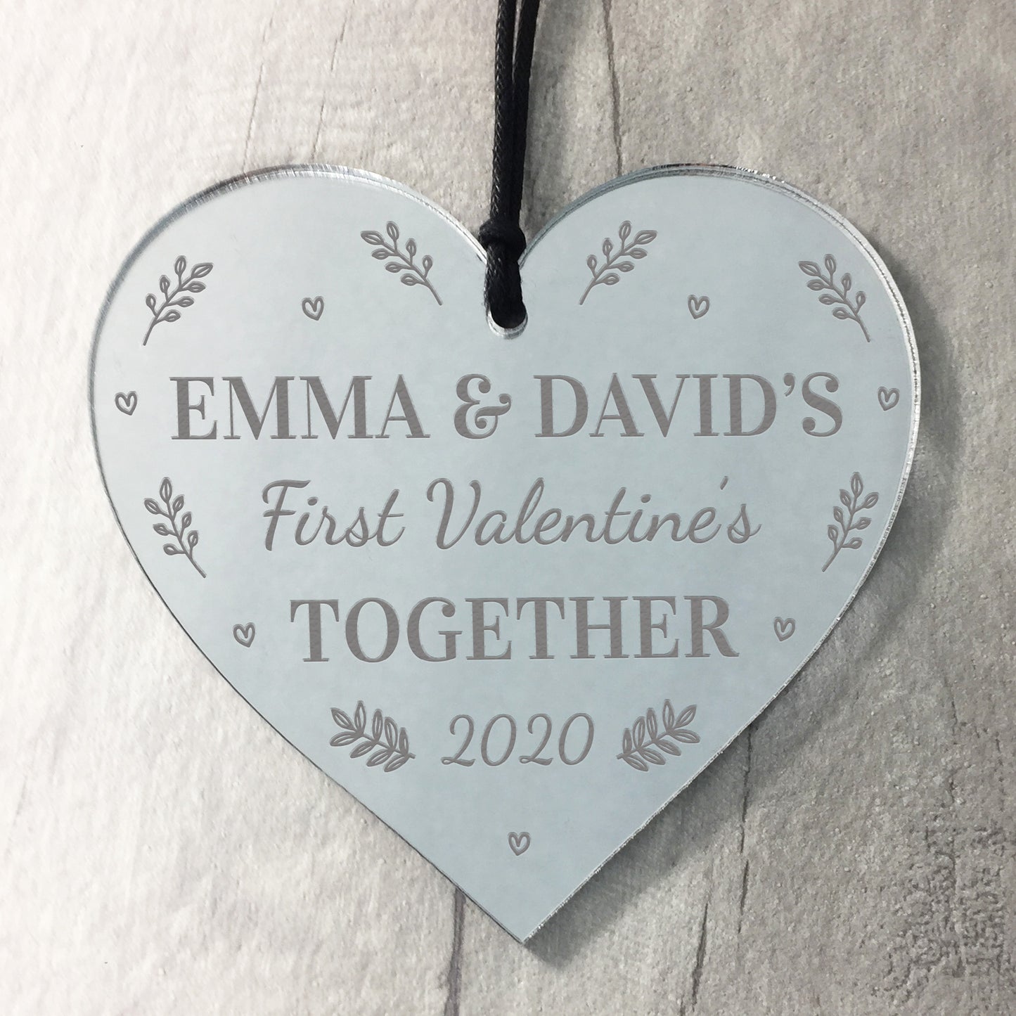 1st Valentines Day Gift Personalised Heart Gift For Boyfriend