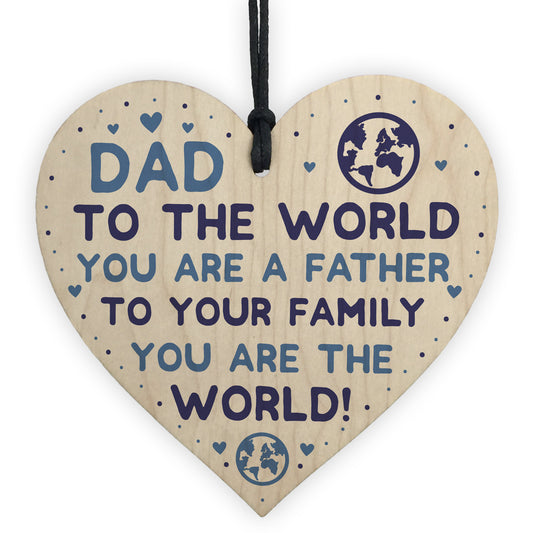 Fathers Day Gifts For Dad Father Wood Heart Dad Birthday Gift