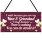 Funny Nan And Grandad Gift Plaque Novelty Grandparents Gift