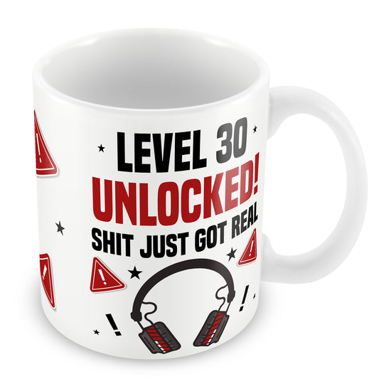 30th Birthday Mug Gamer Level Unlocked Gift For Him Her Men