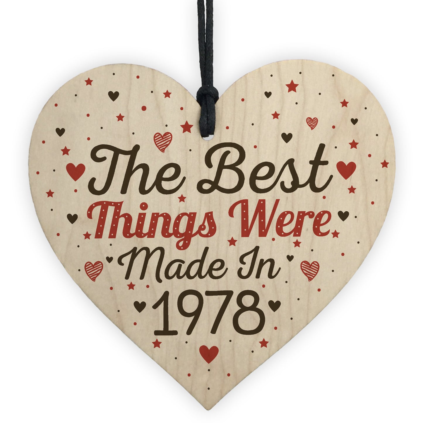 PERSONALISED Birthday Year 30th 40th 50th 60th Wood Heart Plaque