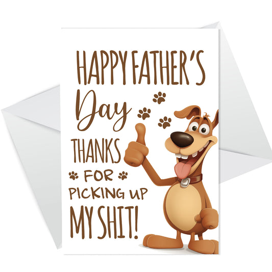 Funny Fathers Day Card From Dog Joke Humour Fathers Day Card