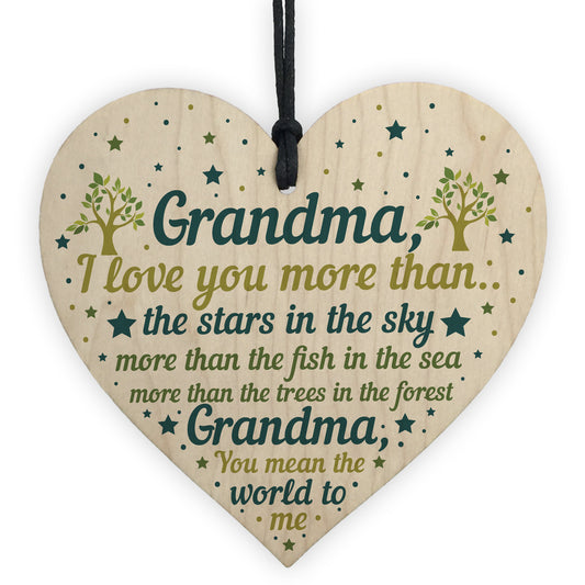 Grandma Gifts For Birthday Christmas Grandma Gifts Wood Heart