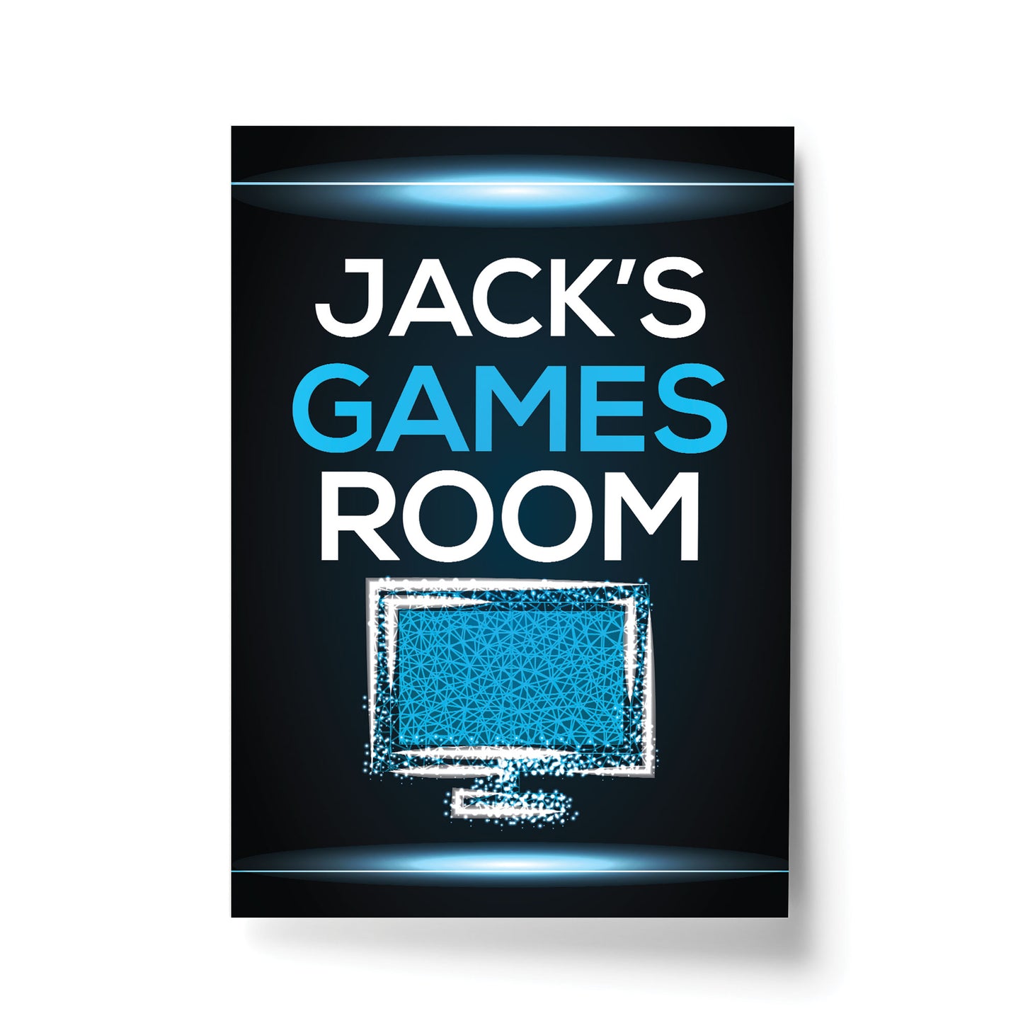 Personalised Games Room Poster Boys Bedroom Man Cave Sign